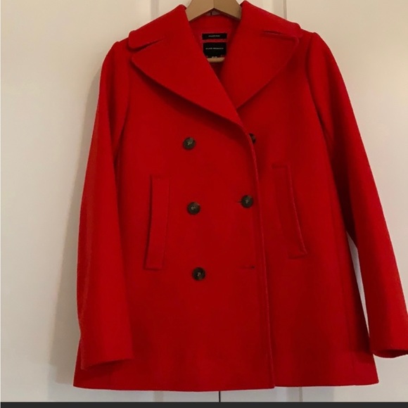 Club Monaco Italian wool double breasted pea coat - Picture 4 of 7